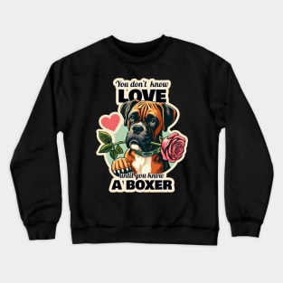 Boxer Valentine's day Crewneck Sweatshirt